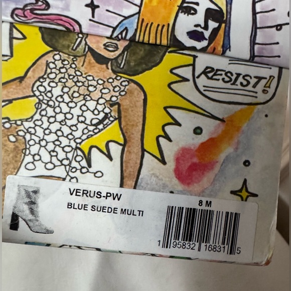 NIB Jeffrey Campbell Versus Boots in Blue Multi - Picture 4 of 13